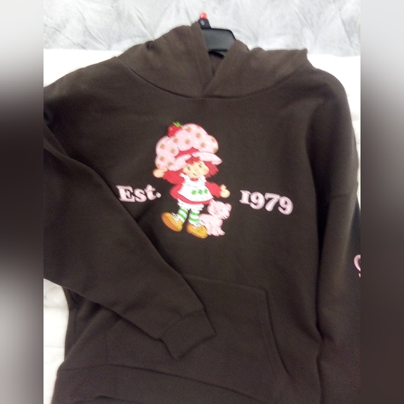 Ladies Brown Strawberry Shortcake Hoodie - Picture 1 of 2